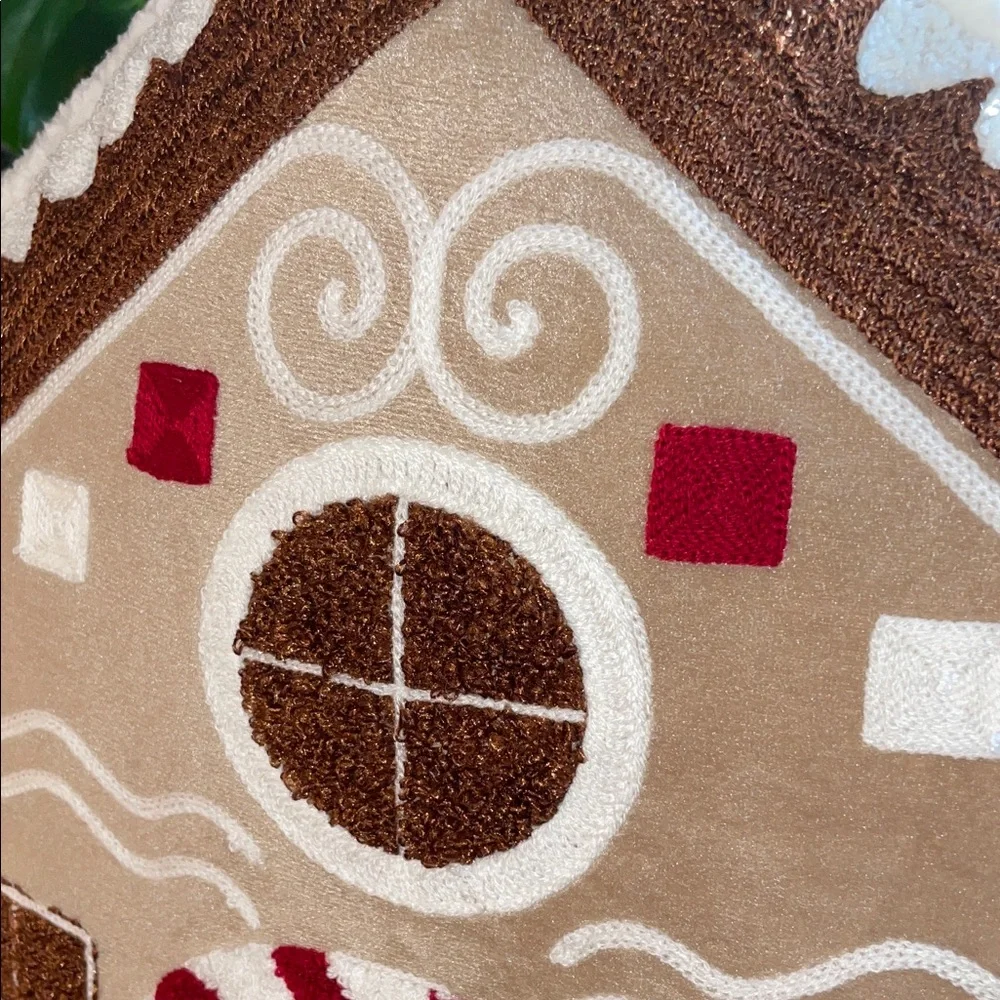 Tommy Bahama Festive Gingerbread House Pillow